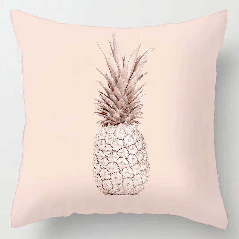 Funda de cojín DecorBites™ con estampado de hojas geométricas para decoración y confort del hogar