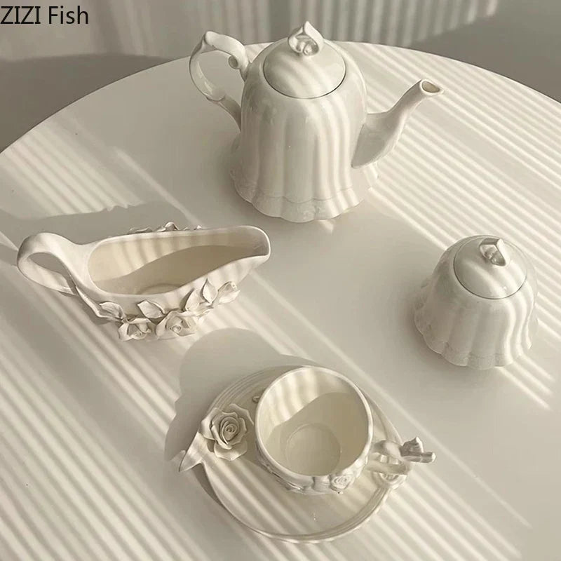 DecorBites™ Camellia Flower Ceramic Tissue Box - Modern Home Decor