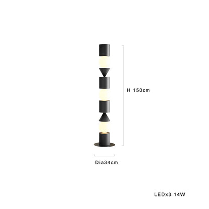 Lámpara de pie LED negra DecorBites™ para iluminación decorativa del hogar