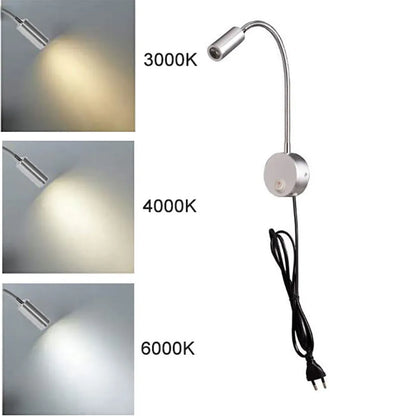 DecorBites™ LED Wall Light Reading Lamp 2pcs/Lot 3W 3000K 4000K 6000K Gooseneck Task Lighting