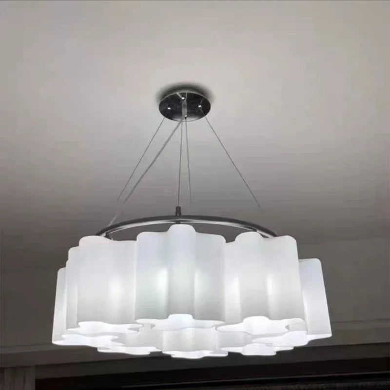 DecorBites™ Cloud Glass LED Ceiling Light: Modern Minimalist Circular Design for Bedroom, Hallway, Restaurant