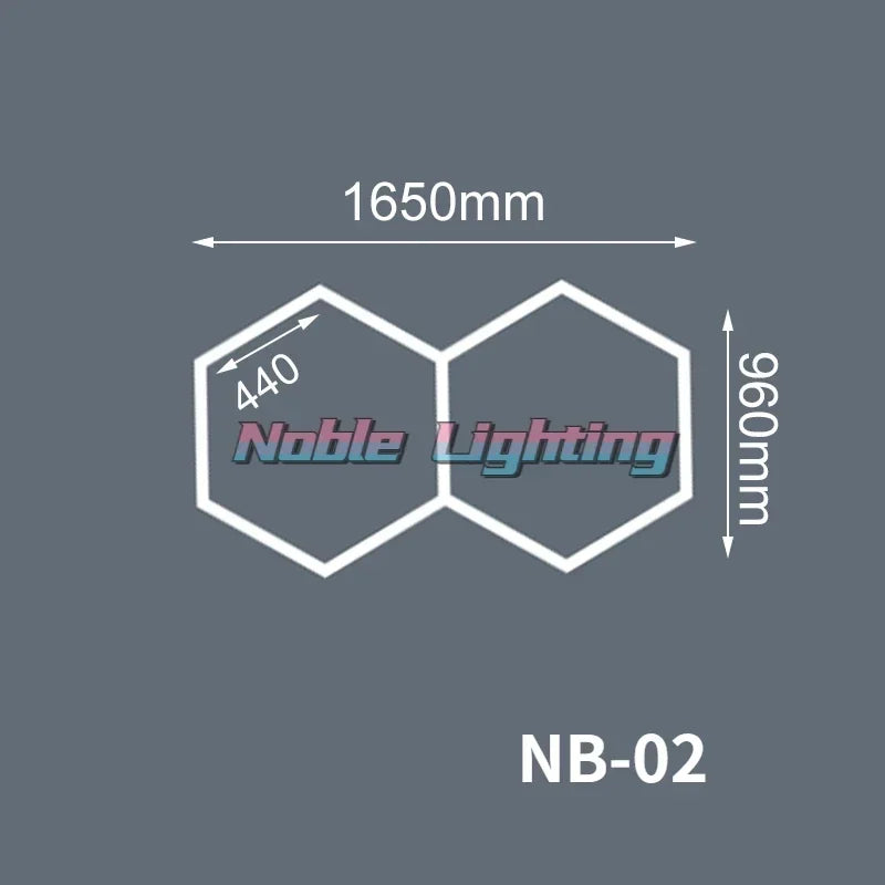 Lámpara de techo LED hexagonal DecorBites™ para barberías y peluquerías en garajes