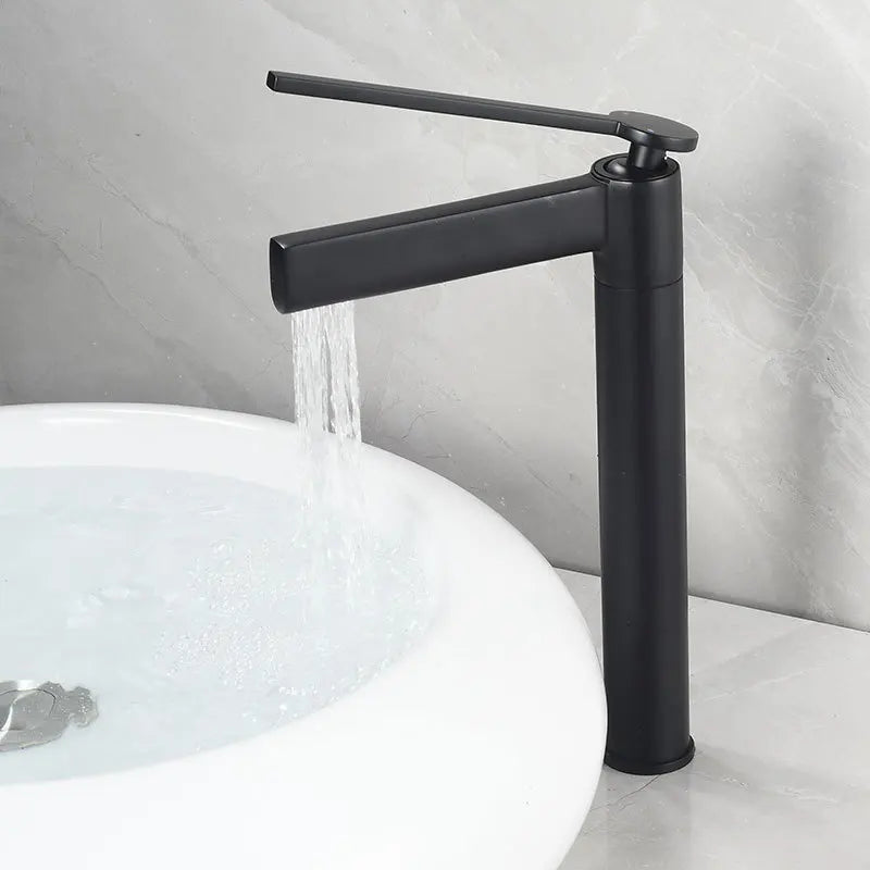 DecorBites™ Basin Faucet: Deck Mounted Hot Cold Water Mixer Taps for Bathroom Sink