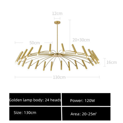 DecorBites™ Black Sputnik Chandelier: Nordic Design, Adjustable Lighting for Home Décor