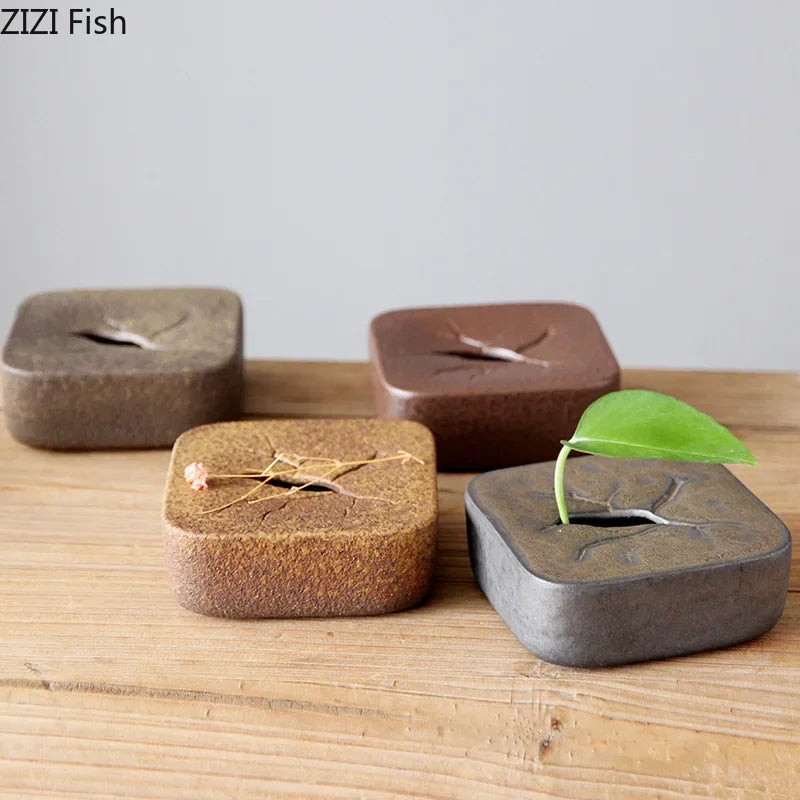 DecorBites™ Coarse Pottery Vase Small Flower Pot Room Aesthetic Decor