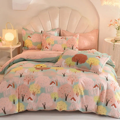 طقم سرير سميك من القطن من DecorBites™ - مقاس فردي/مزدوج، عالي الجودة، دافئ وناعم.