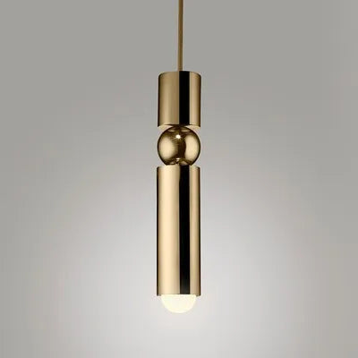 DecorBites™ Black Gold LED Tube Pendant Lamp for Home Shop Glass Chandelier