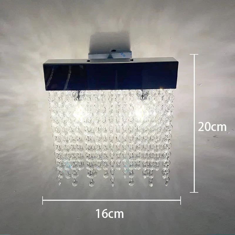 DecorBites™ Crystal Tassel Chandelier: Modern Luxury Silver Hanging Lamp for Dining Room