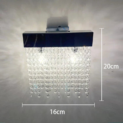 DecorBites™ Crystal Tassel Chandelier: Modern Luxury Silver Hanging Lamp for Dining Room