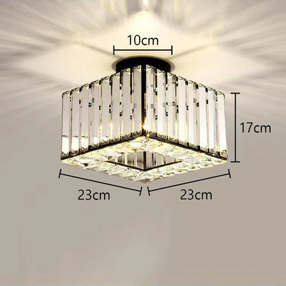 DecorBites™ Glass Crystal LED Ceiling Chandelier for Home Decor