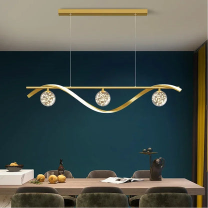 DecorBites™ LED Pendant Lamps Dimmable Ceiling Chandelier for Dining Room Kitchen Island