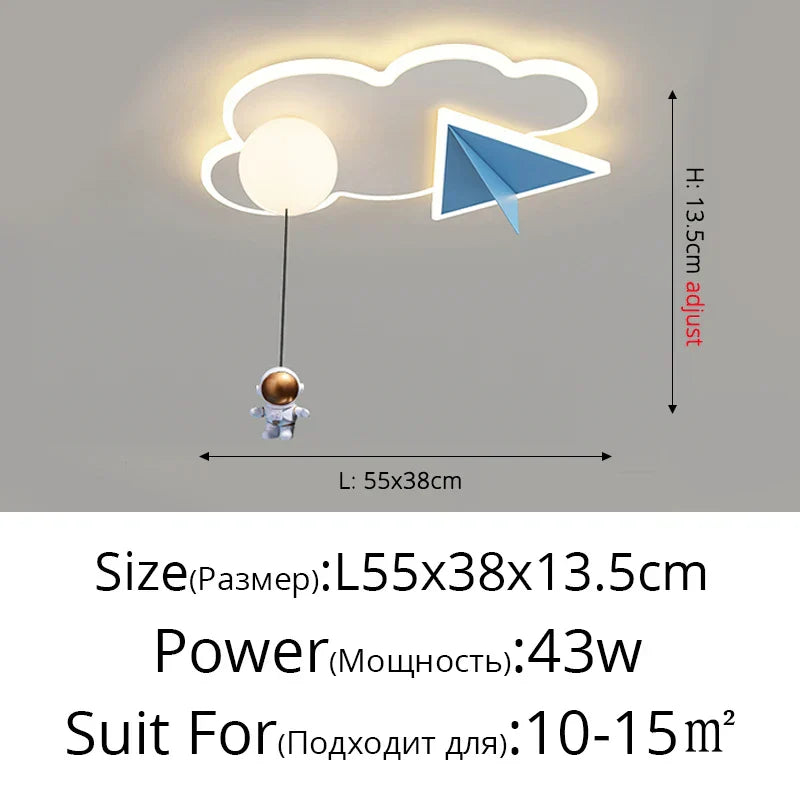 DecorBites™ Children's Room Ceiling Chandelier Light - Modern Dimmable Indoor Lighting