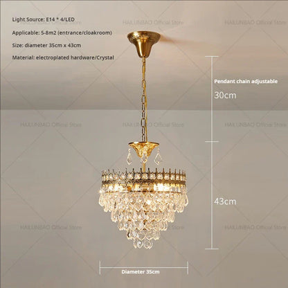 DecorBites™ Crystal Chandelier: Modern Luxury Lighting for Dining, Bedroom, and Living Room