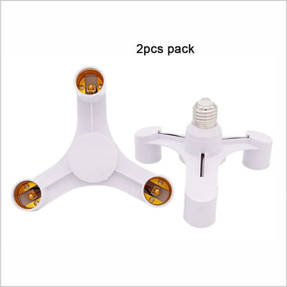 DecorBites™ 3-in-1 White E27 Lamp Holder Converter Pack - Set of 2
