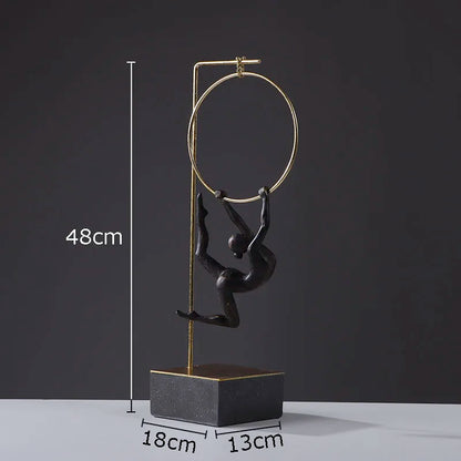 DecorBites™ Gymnastic Acrobat Resin Sculpture Ornaments for Living Room Decor