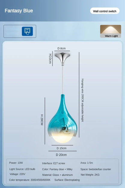 Lámpara de techo DecorBites™ con forma de gota de agua LED para iluminación decorativa del hogar