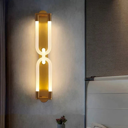 DecorBites™ LED Tube Wall Sconce Gold Black White Metal Acrylic Light Fixture