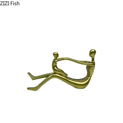 DecorBites™ Abstract Family Resin Sculpture for Desk Decor and Room Aesthetic