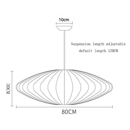 DecorBites™ Elegant Silk Designer Pendant Lamp for Home & Hospitality Lighting