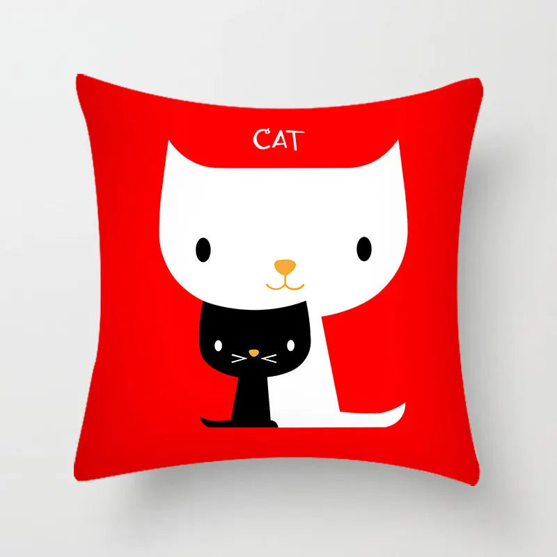 Cat Pattern Pillow Cover