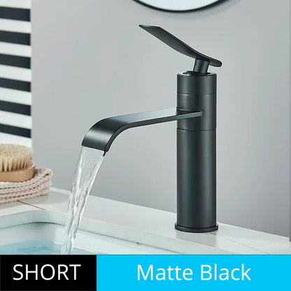 DecorBites™ Basin Faucet Mixer for Bathroom Vessel Washbasin Hot Cold Water Deck Mounted