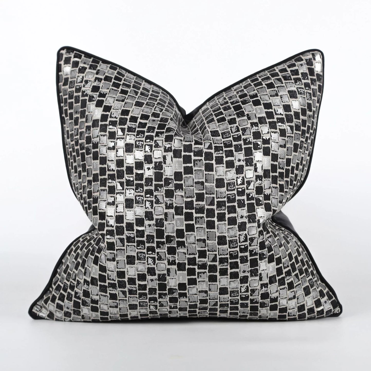 DecorBites™ Jacquard High-end Cushion Cover 45x45cm Black Gold Decorative Pillowcase