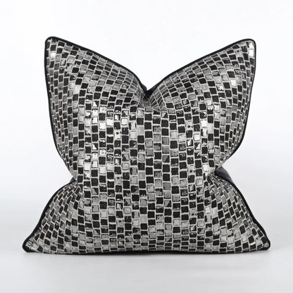 DecorBites™ Jacquard High-end Cushion Cover 45x45cm Black Gold Decorative Pillowcase