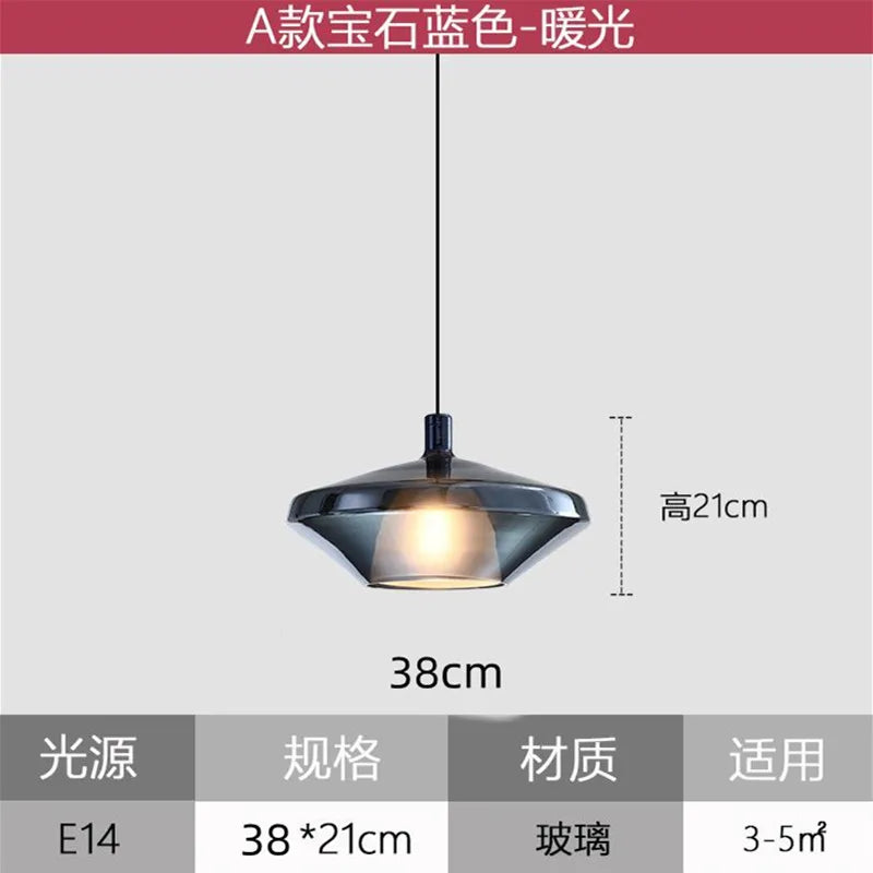 DecorBites™ Glass Pendant Lights for Home Art Decor and Coffee Bar, Nordic Style Kitchen Island Lighting.