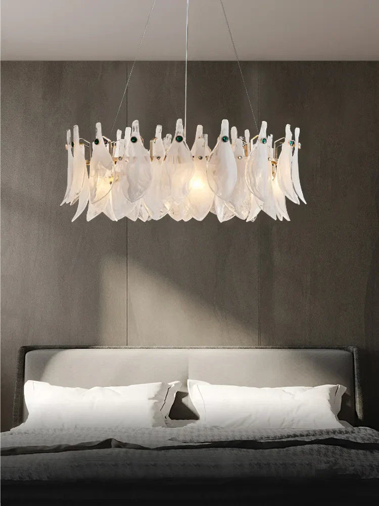 DecorBites™ Cloud Mist Glass Chandelier with G9 Light Source - Luxury Home Decoration