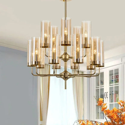 DecorBites™ American Lustre Glass Chandelier LED Pendant Light Fixture