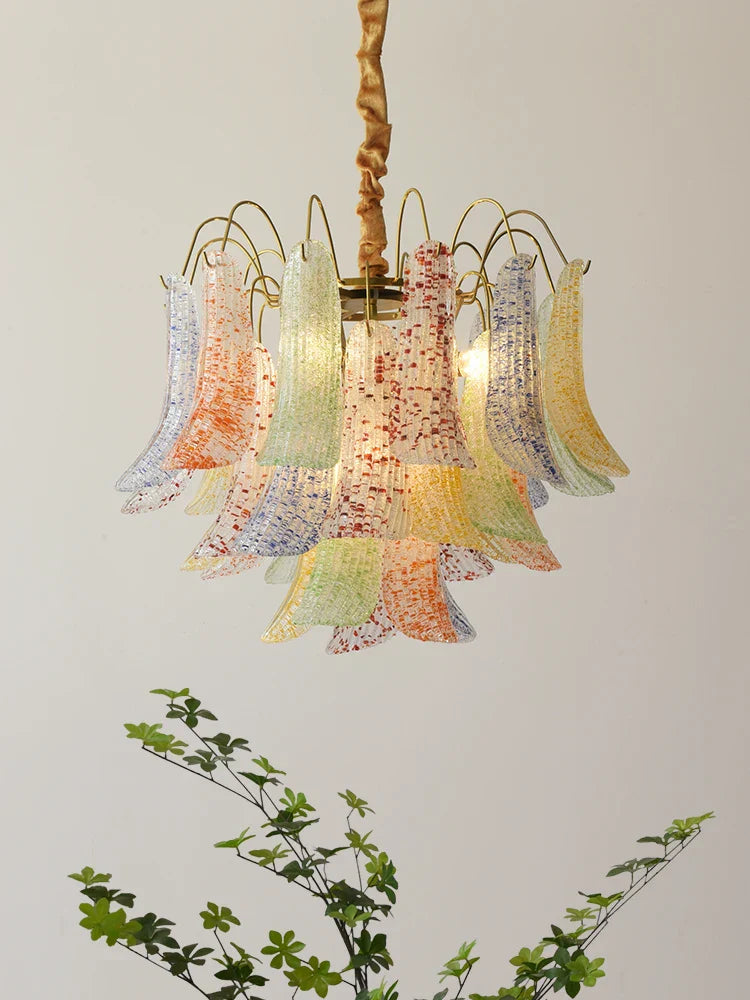 DecorBites™ Crystal Chandelier: French Light Luxury Retro Color Living Room Villa Dining Room Lamps