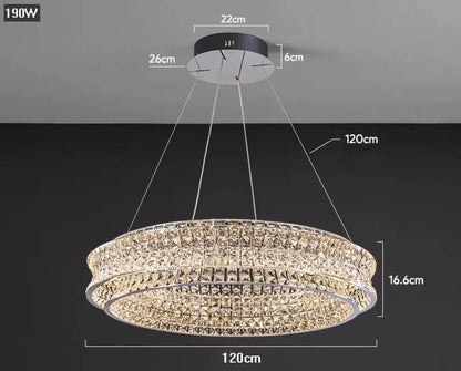DecorBites™ K9 Crystal Luxury Chandelier for Restaurant Bar Hotel LED Lamps