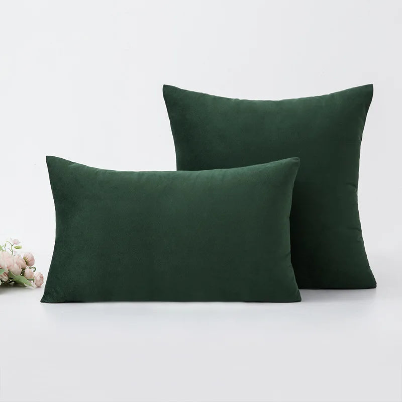 DecorBites™ Green Coffee Geometric Tuft Tassel Cushion Cover - Modern Minimalist Embroidered Pillowcase