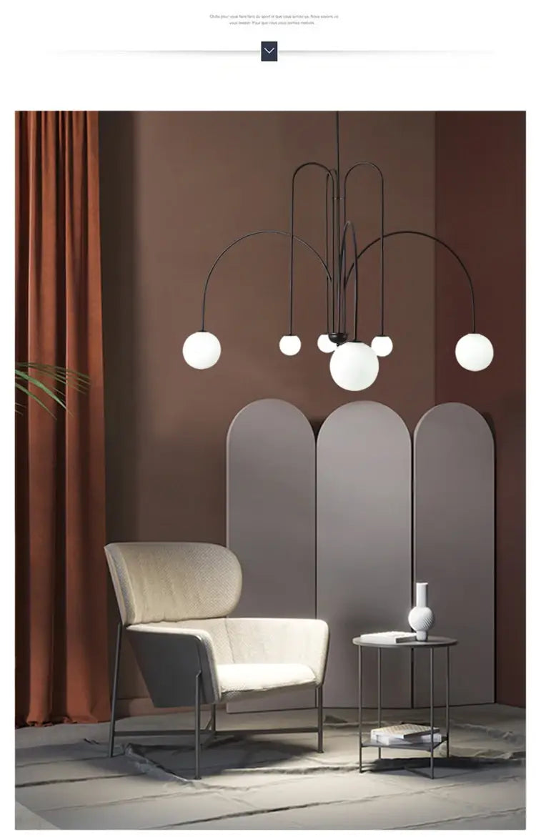 DecorBites™ Nordic Comet Glass Ball Chandelier - Elegant Home Décor
