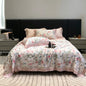 Decobites Lyocell Fiber Flowers Summer Quilt Bedding Set - Soft & Silky Comforter with Bed Sheet