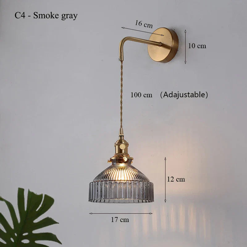 DecorBites™ Glass Shade LED Wall Lamp for Luxury Living Room Decor