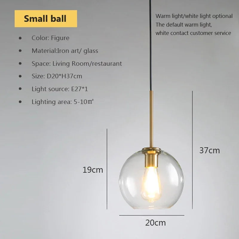 DecorBites™ Industrial Loft Glass Pendant Light for Kitchen Restaurant Decor