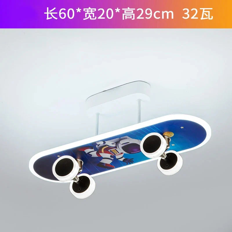 DecorBites™ Cartoon Skateboard Ceiling Light for Children's Room