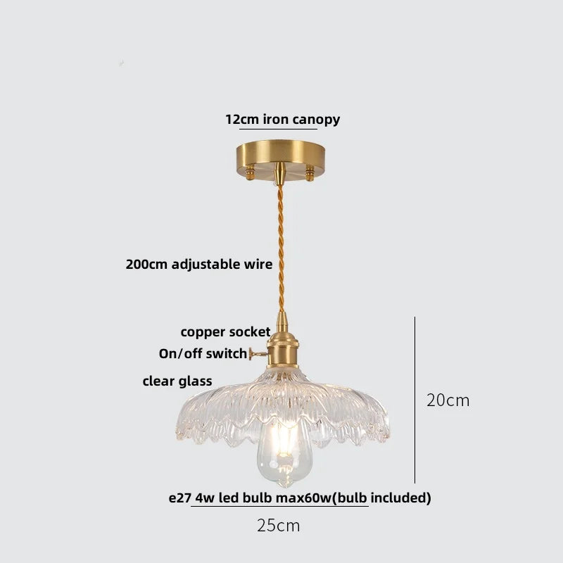 DecorBites™ Green Glass LED Pendant Lights | Nordic Modern Kitchen Hanging Lamp Fixtures