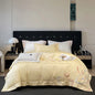 Decobites Embroidered Butterfly Flowers Patchwork Bedding Set