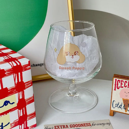 كأس زجاجي على شكل أرنب كاواي من ديكوربايتس™: كوب عصير لطيف للفتيات