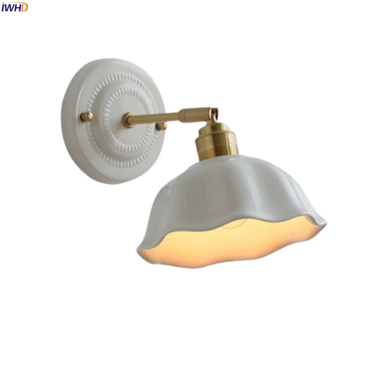 DecorBites™ Ceramic LED Wall Sconce: Japanese Vintage Interior Wall Light
