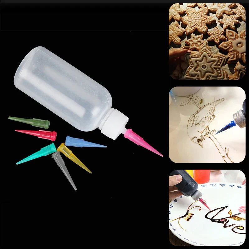 DecorBites™ Cake Decor Squeeze Bottles Set with Nozzles - 50ML