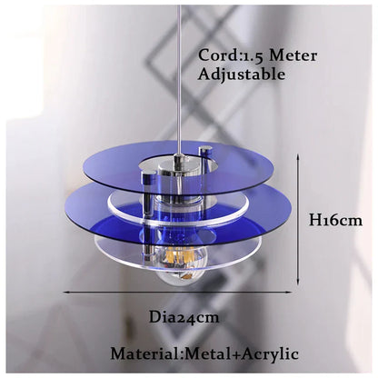Lámpara de araña colgante acrílica DecorBites™ Bauhaus PH UFO con luces LED