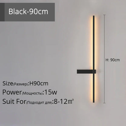 DecorBites™ LED Wall Lamp, Modern Minimalist Design, Aluminum, Indoor Lighting, Gold/Black, AC85-260V