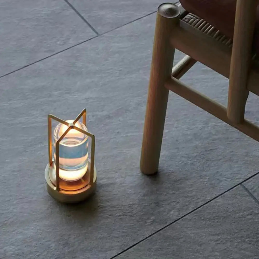 DecorBites™ LED crystal table lamp Plastic Rechargeable touch night lamp Bedroom Bedside table lamp Restaurant