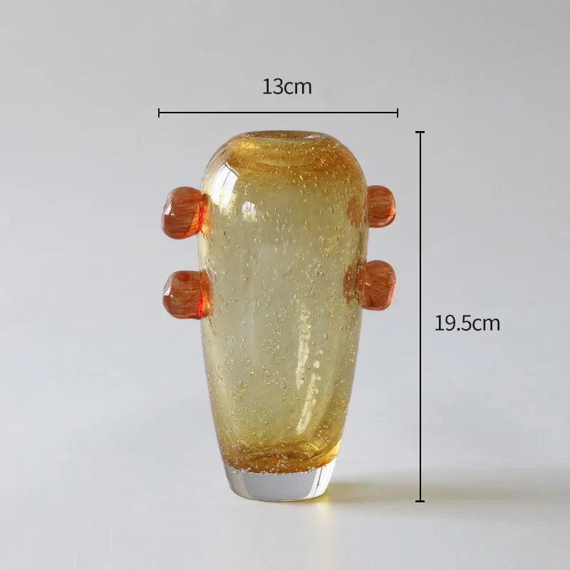 DecorBites™ Jarrón de vidrio burbuja creativo para hidroponía, decoración de escritorio, flores artificiales, decoración de habitación