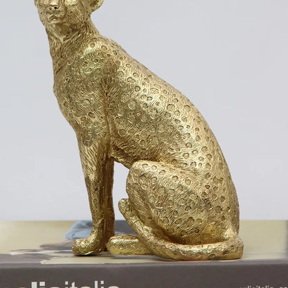 DecorBites™ Leopard Print Cheetah Resin Crafts: Realistic Home Office Decor