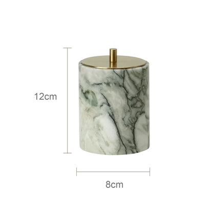 DecorBites™ Emerald Marble Bathroom Set Luxury Accessories Vanity Tray & Reed Diffuser
