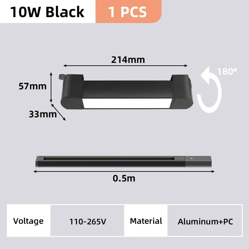 DecorBites™ LED Track Light Set: Rail Track Lamp, Floodlight, Chandelier for Home Decor.